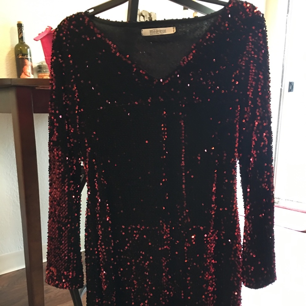 Worn once! Gorgeous red sequin cocktail dress!